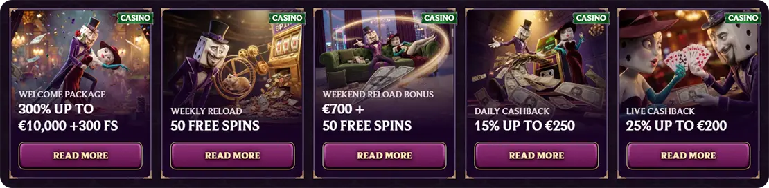 DicePalace casino bonuses