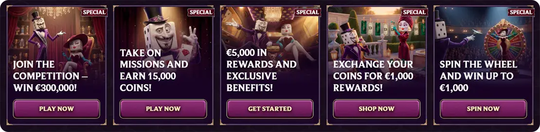DicePalace special bonuses